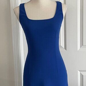 MICHAEL KORS COBALT BLUE SQUARE NECKLINE SHEATH DRESS - SIZE 2